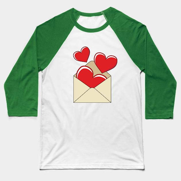 A Love Letter Baseball T-Shirt by BirdAtWork